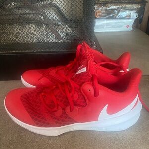 Nike HyperSpeed Court Red & White size 9 men women 10 volleyball shoes worn 1x